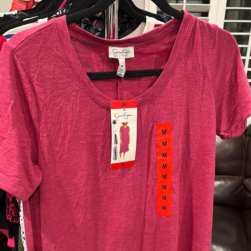 Jessica Simpson Pink Short Sleeve Tee Dress - Picture 1 of 3
